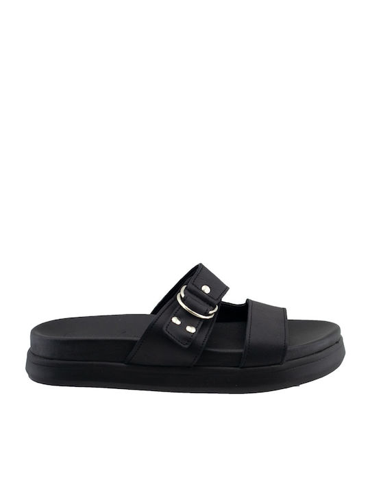 Sandale Casual Damă Din Piele Negre