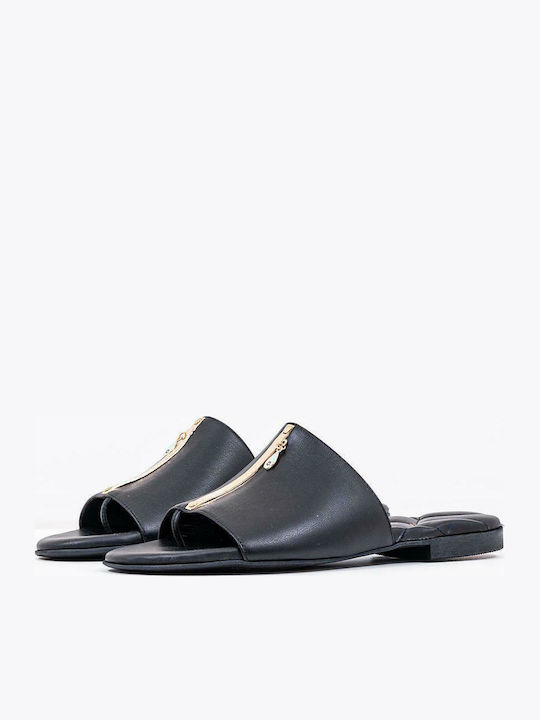 KK02 Sandale Casual Damă Din Piele Negre