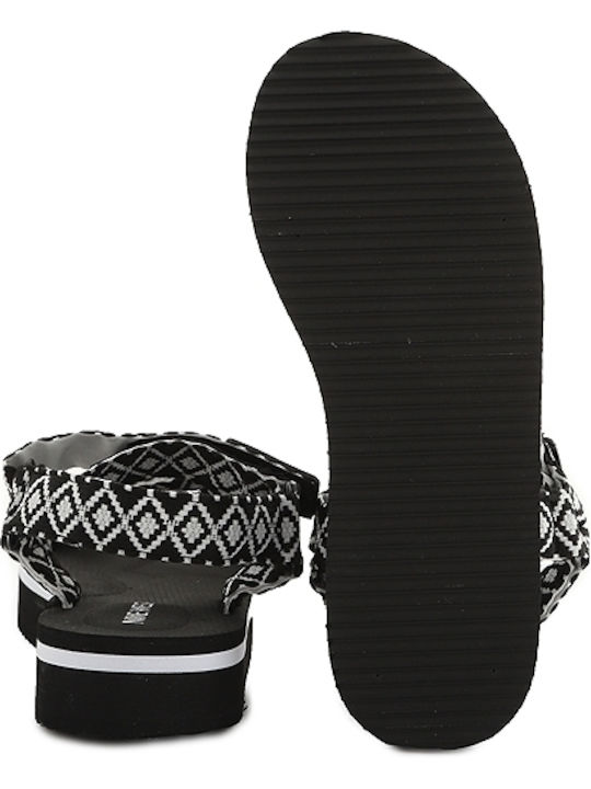 Camping2-A Γυναικεία Σανδάλια Flatforms Μαύρα