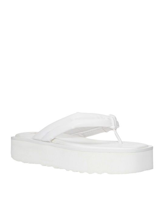 Women's Flat Sandals Flatforms in White Color