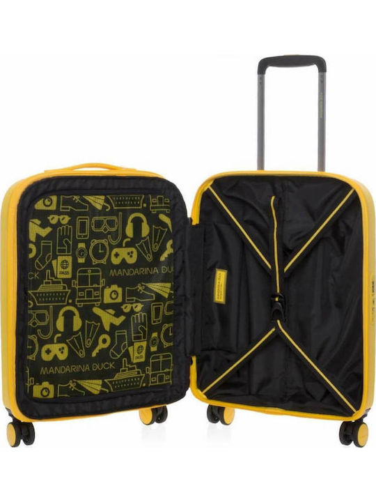 Logoduck Valiză de Călătorie Cabină Dură Galbenă cu 4 roți Înălțime 55cm