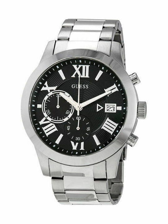 Guess Men's Watch 42mm Chronograph Battery with Silver Metal Bracelet