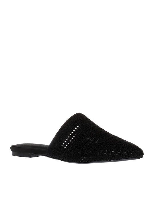 Flach Mules in Schwarz Farbe