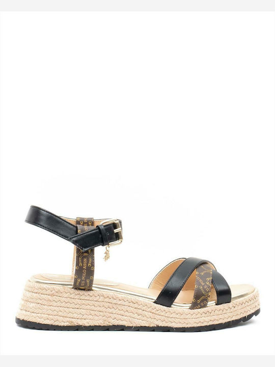 Kate Women's Ankle Strap Platforms Black
