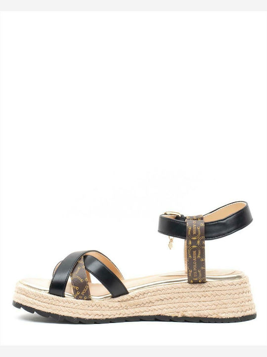 Kate Women's Ankle Strap Platforms Black