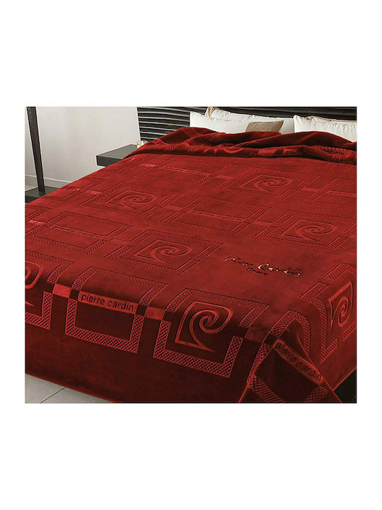 Pierre Cardin Nancy 657 Decke Babydecken Samt Überdoppel 220x240cm. PC-20150065716 16 Granate