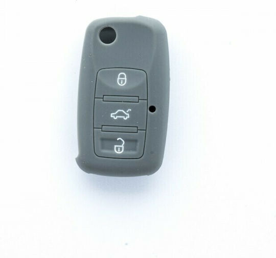 Θήκη Ключодържател Car Safety от Силикон с 2 Бутони за Опел в Сив Цвят