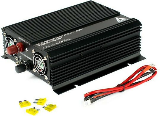 Azo Digital AZO Digital IPS-2000 Inverter Αυτοκινήτου 2000W για Μετατροπή 24V DC σε 230V AC