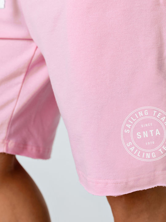 Snta Bermuda with Print Sailing Team - Pink