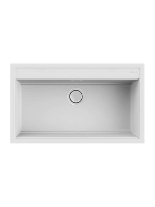 Elleci Best 360 Keratek LKB36096 Drop-In Spüle aus Verbundgranulat B86xT51cm White