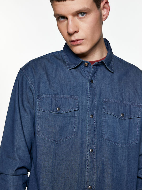 Replica Shirt with Long Sleeve Denim - Denim