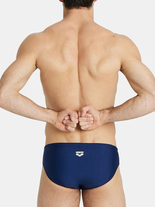 Herren Badebekleidung Slip Marineblau mit Mustern