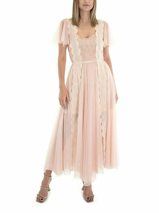 IMPERIAL LACE DRESS WOMEN IMPERIAL PINK (A9FOXJW-1320)