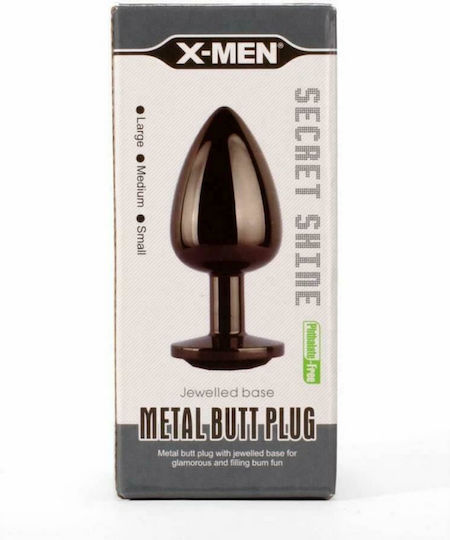 Debranet X-Men Secret Shine Black Gem Anal Plug Groß Gray