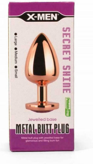 Debranet X-Men Secret Shine Rose Gold Heart Πρωκτική Σφήνα Large Ροζ