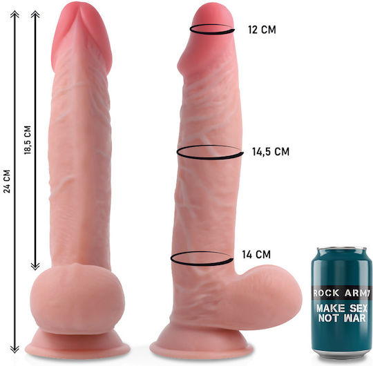 Rock Army Sherman Gurtzeug mit Dildo 24cm in Hautfarbe
