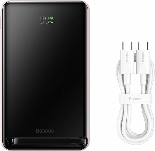 Baseus Power Bank 10000mAh 20W με Θύρα USB-C Ροζ