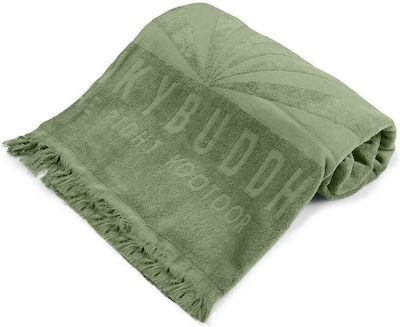 Funky Buddha Logo Beach Towel Cotton Cactus with Fringes 170x90cm. FBL005-187-10-CACTUS