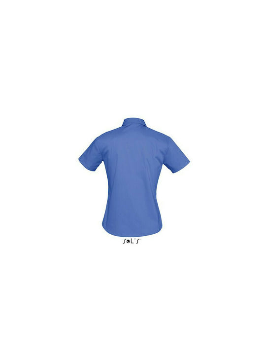 Sol's Women's Monochrome Short Sleeve Shirt Cobalt Blue