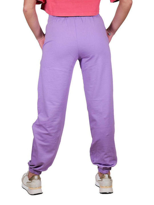 Paco & Co Women's High Waist Jogger Sweatpants Purple