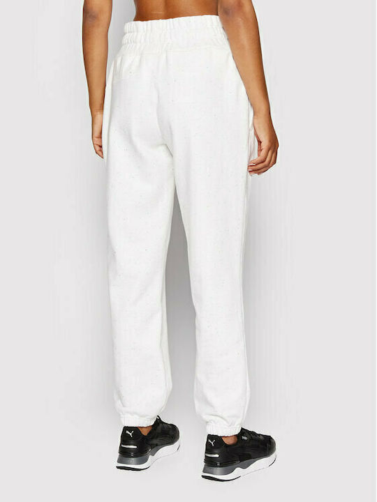 Puma Collection Relaxed Women's High Waist Jogger Sweatpants White