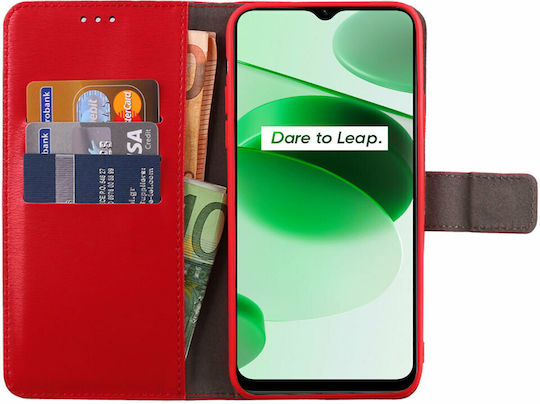 Volte-Tel Allure Magnet Brieftasche Synthetisches Leder Rot (Realme C35)