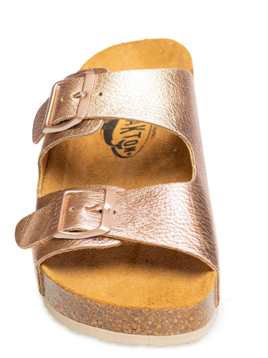 Leather Women's Anatomic Flatforms Sandals Elefante Lame Nude