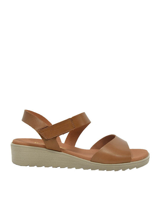 Anatomic Women's Leather Ankle Strap Platforms Tabac Brown
