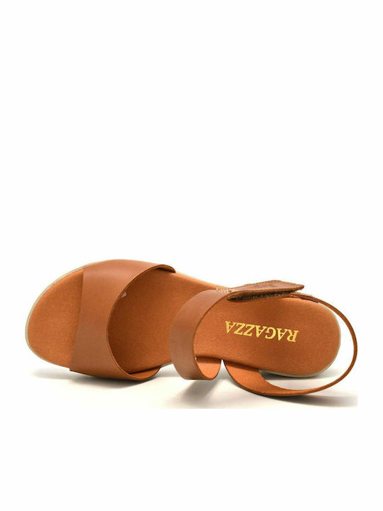 Anatomic Women's Leather Ankle Strap Platforms Tabac Brown