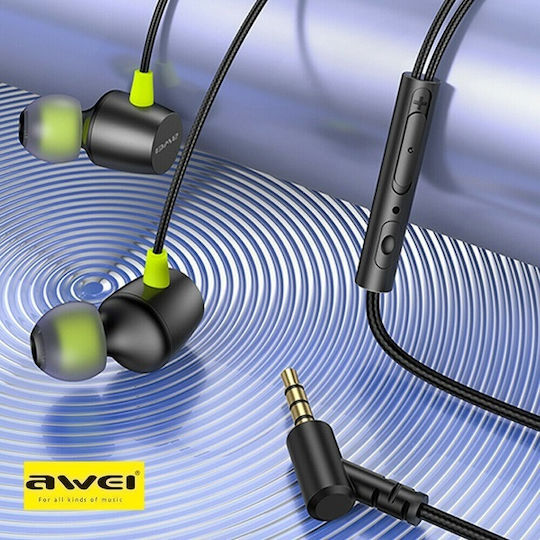Awei L5 În ureche Handsfree cu două căști cu mufă 3.5mm Negru