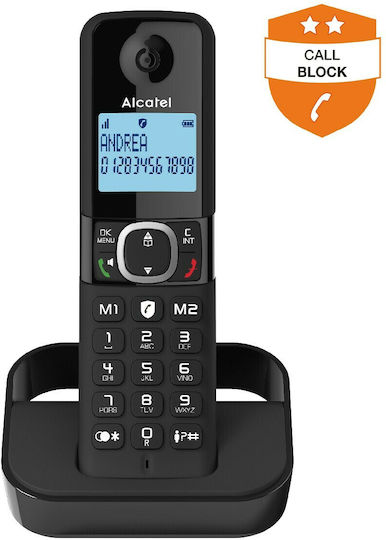 Alcatel F860 Schnurlostelefon mit Griechischem Menü Schwarz
