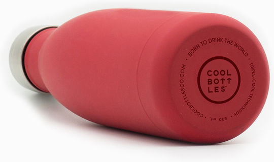 Cool Bottles Vivid Μπουκάλι Θερμός Ανοξείδωτο 500ml Red