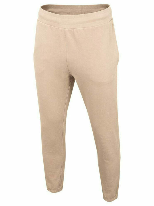 Sweatpants with Elastic Beige