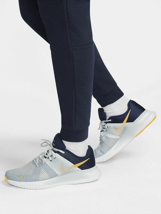 Sweatpants Dri-Fit Glossy with Elastic Navy Blue