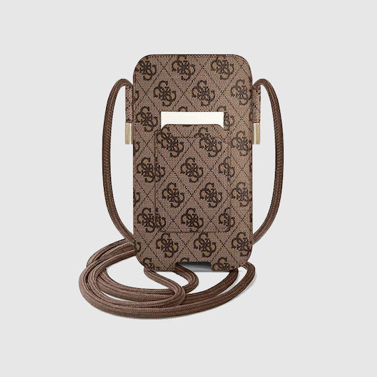 Guess Чантичка до 6.1" Кафяв GUE001538 GUPHM4GDBR