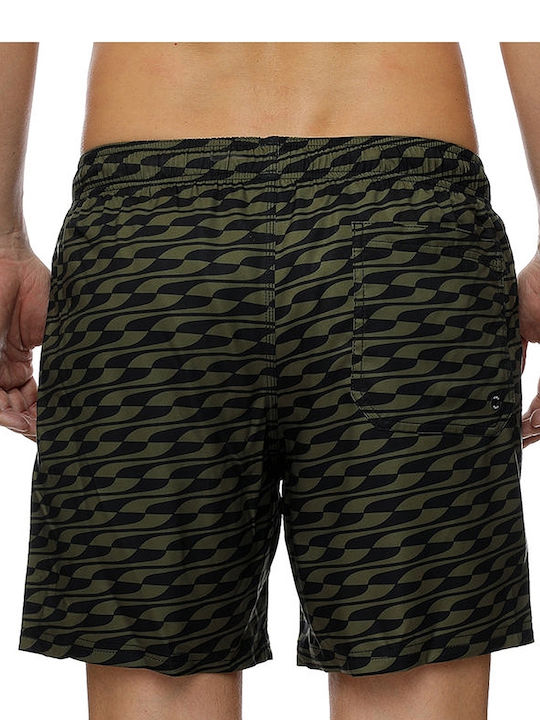 Men's Swimwear Bermuda Green with Patterns