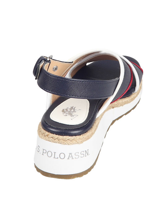Kate 004 Women's Fabric Platform Shoes Navy Blue KATE004W-2Y1-BLU