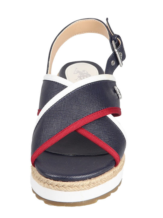 Kate 004 Women's Fabric Platform Shoes Navy Blue KATE004W-2Y1-BLU
