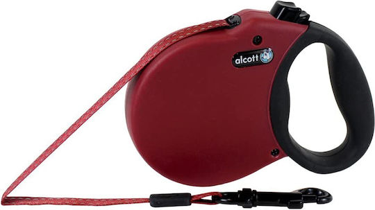Alcott Сгъваемо Каишка/Водач за Куче Каишка Adventure Retractable С малка лента 5м. до 20кг Бордо в Червен цвят 5m до 20кг
