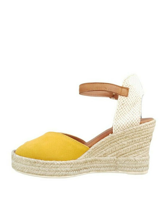 Damenplattformen im Espadrilles-Stil Gelb