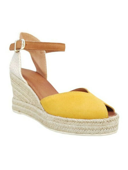 Damenplattformen im Espadrilles-Stil Gelb
