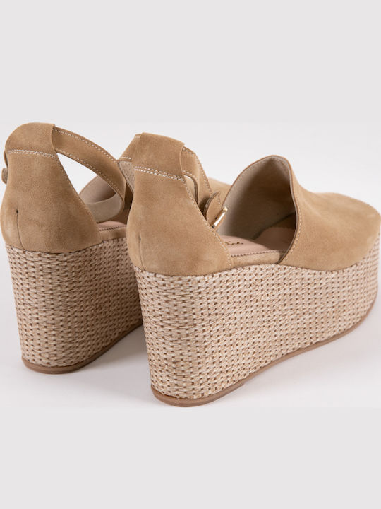 925 Damenplattformen Tabac Braun