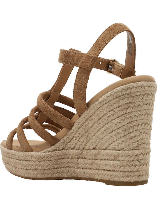 Cressida 1119952 Women's Suede Platform Shoes Tabac Brown 1119952-CTSD