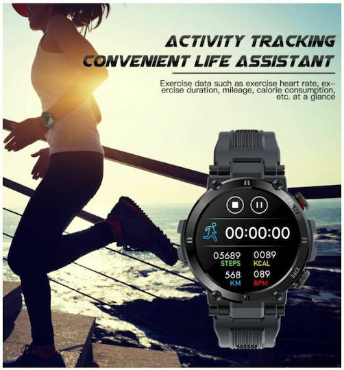 Senbono D13 Smartwatch mit Pulsmesser (Schwarz)