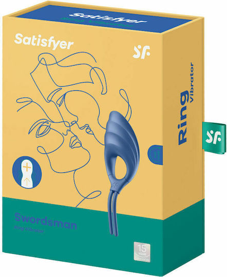 Satisfyer Swordsman Vibrating Cock Ring Cock Silicon Blue