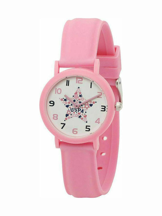 U.S. Polo Assn. Παιδικό Αναλογικό Ρολόι 30mm Ροζ