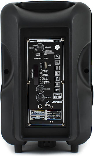 Andowl Karaoke Speaker With Wired Microphone And Lighting Effects Q-T38 Q-T38 Black