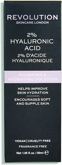 Revolution Beauty 2% Хиалуронова Киселина Хидратиращ Серум За Лице С Хиалуронова Киселина За Възстановяване И Подхранване 30мл