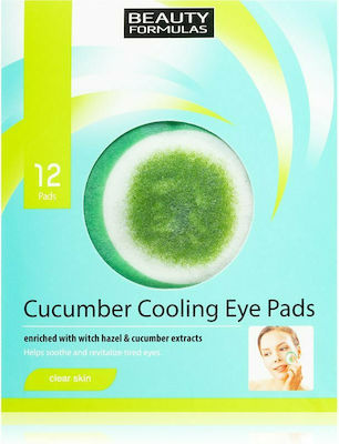 Beauty Formulas Cooling Eyepads Cucumber Eyes Revitalization Mask 12pcs