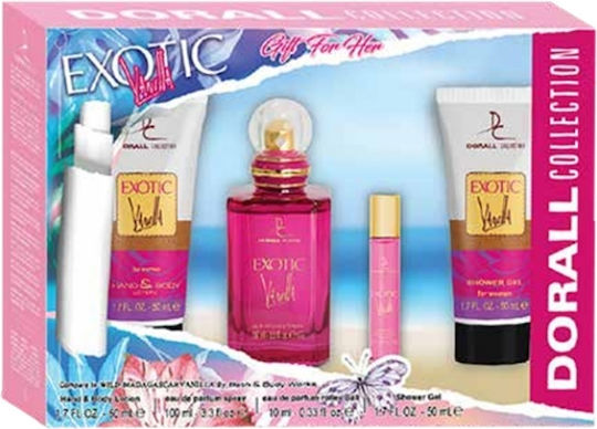 Dorall Collection Exotic Vanilla Women's Fragrance Set with Eau de Parfum and Shower Gel